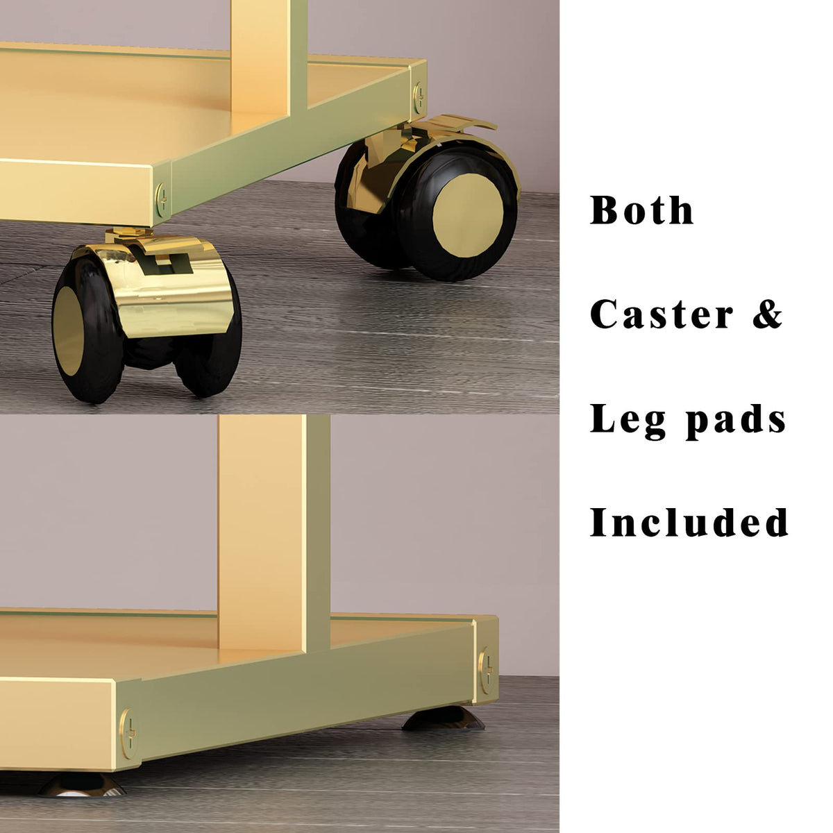 Smlttel Gold Clothing Racks with Shelf, Boutiques Retail Display Gold Clothes Rack, Multiple Uses Heavy Duty Garment Rack for Hanging Rods for Home and Retail
