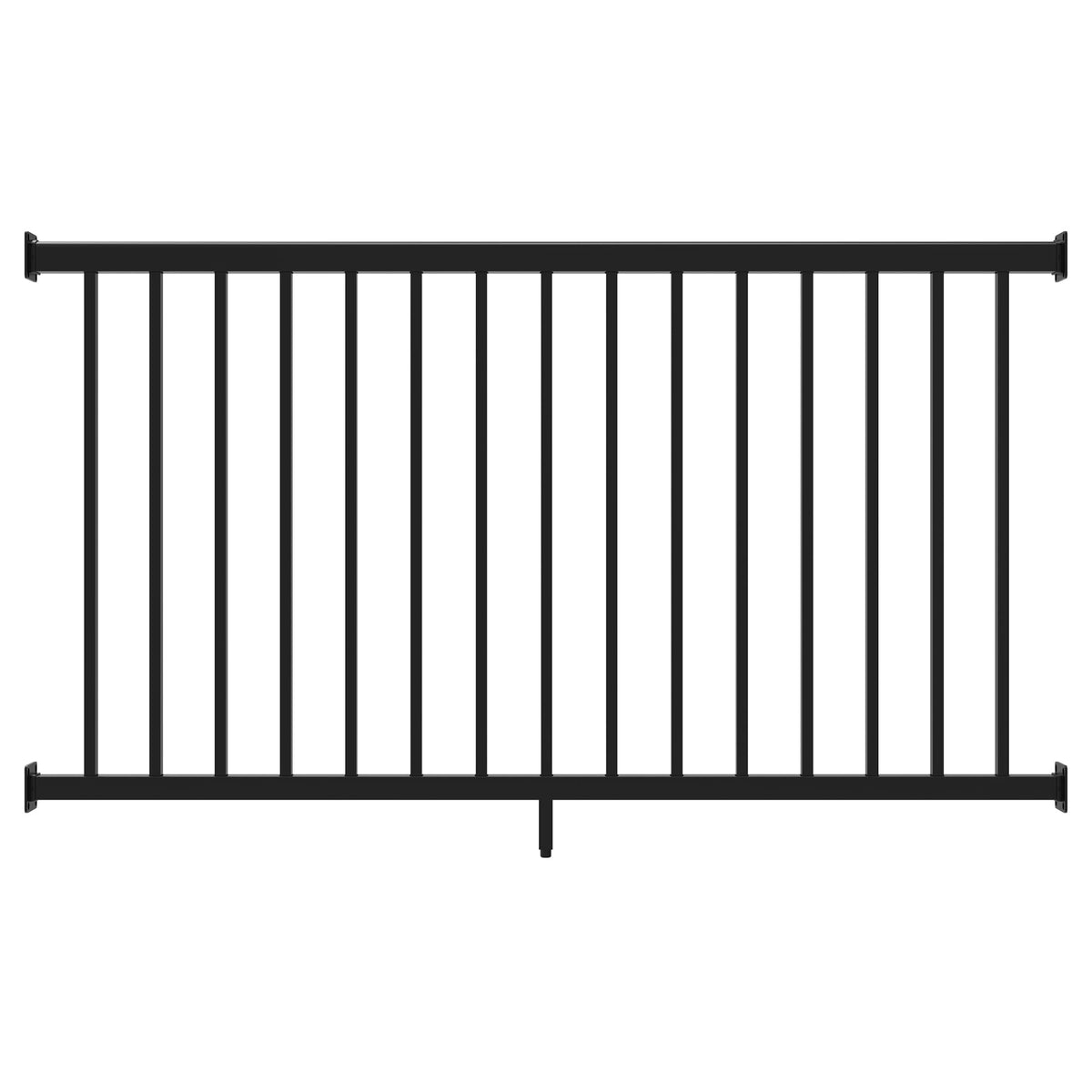 AMSOOM Railing kit-36 Inches High Heavy Duty Steel with Railings Balusters for Terraces and Courtyards Various Indoor and Outdoor Scenes(Black,6ft Wide)