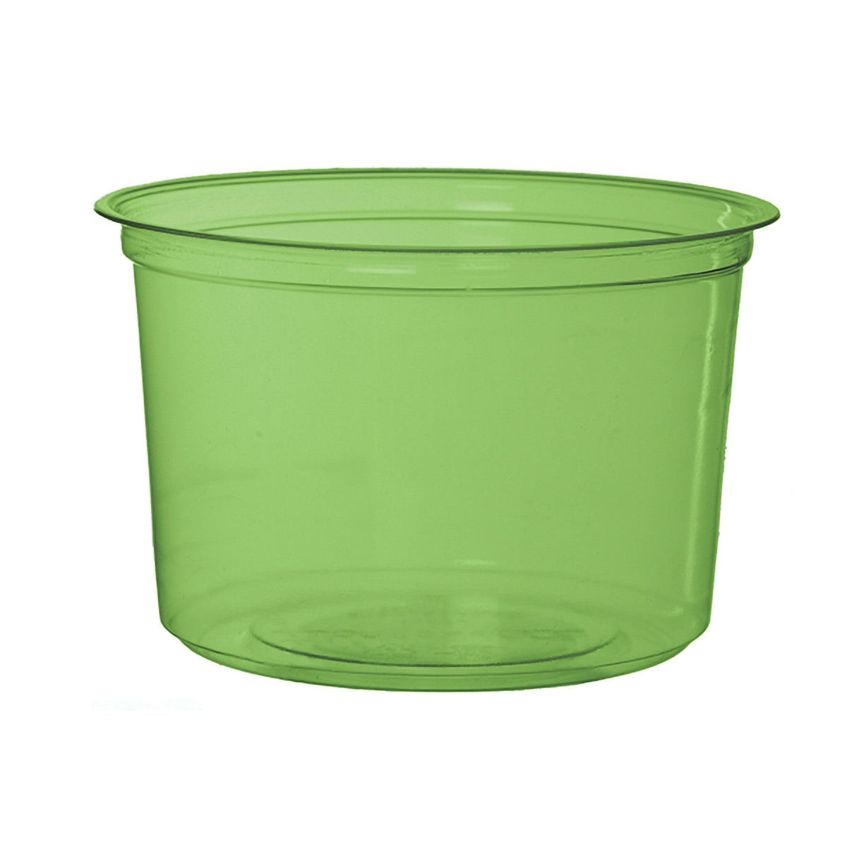 ECO PRODUCTS Compostable 16oz Round Deli Containers, Case of 500, Clear Green, Veridian, Meal Prep, Lids Sold Separately, Made from PLA Plastic, A Renewable Material Made from Plants
