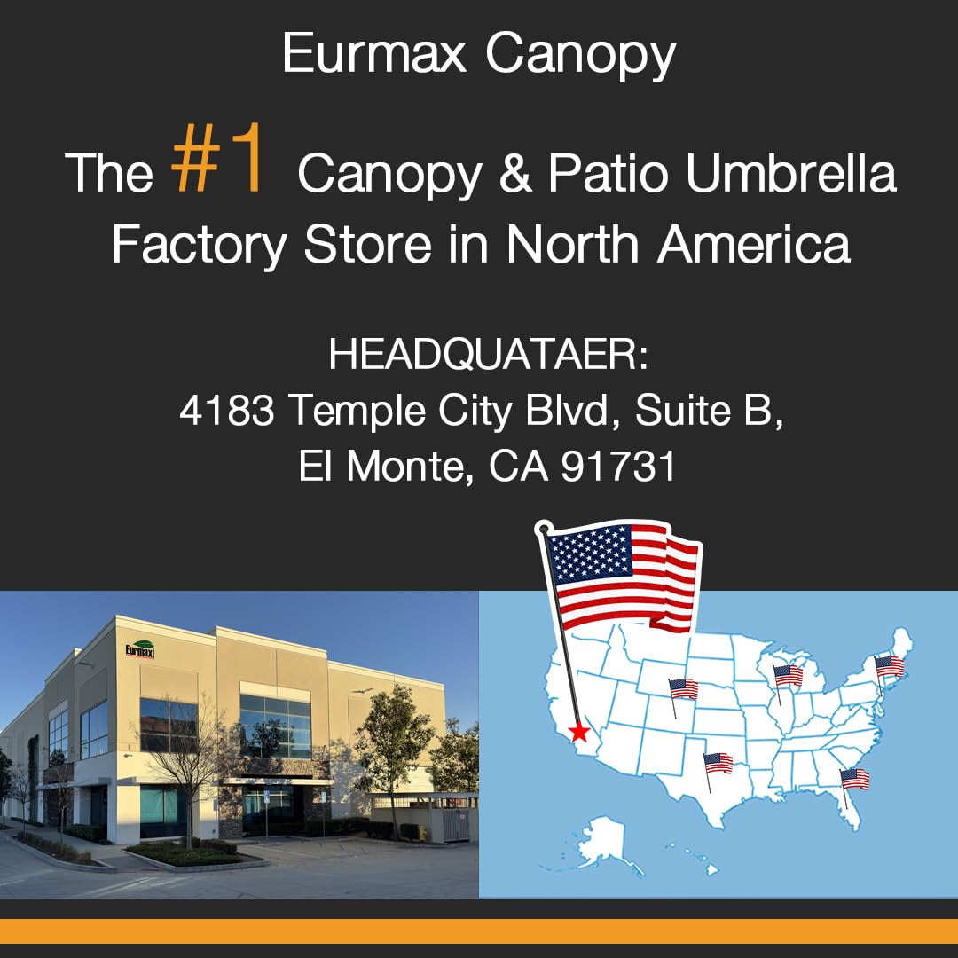 Eurmax USA 10x20 Pop Up Canopy Tent,Commercial Tent with Patented No-Tip Rolling Bag,4 Zippered Removable Walls,UV & Water Resistant Canopy Top,Heavy Duty Outdoor Gazebo,Instant Shelter(White)