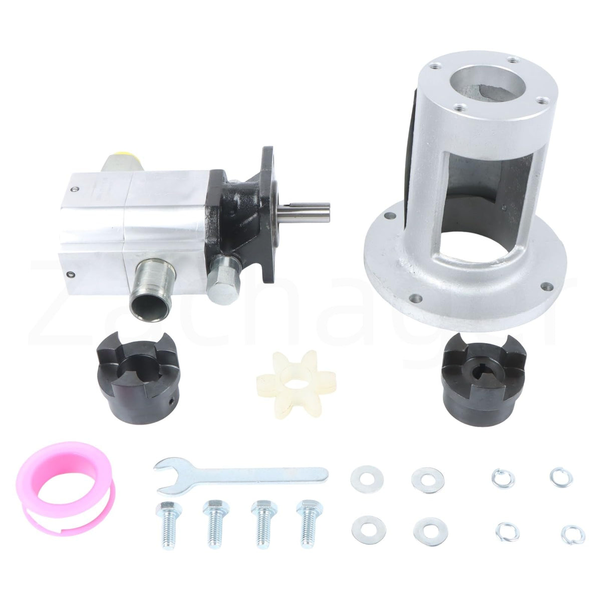 Zachager Hydraulic Pump Log Splitting Pump Build Repair Kit—13 GPM 2-stage pump, coupler, mount, and hardware—fits 3/4" engine crankshaft, DIY project or repair
