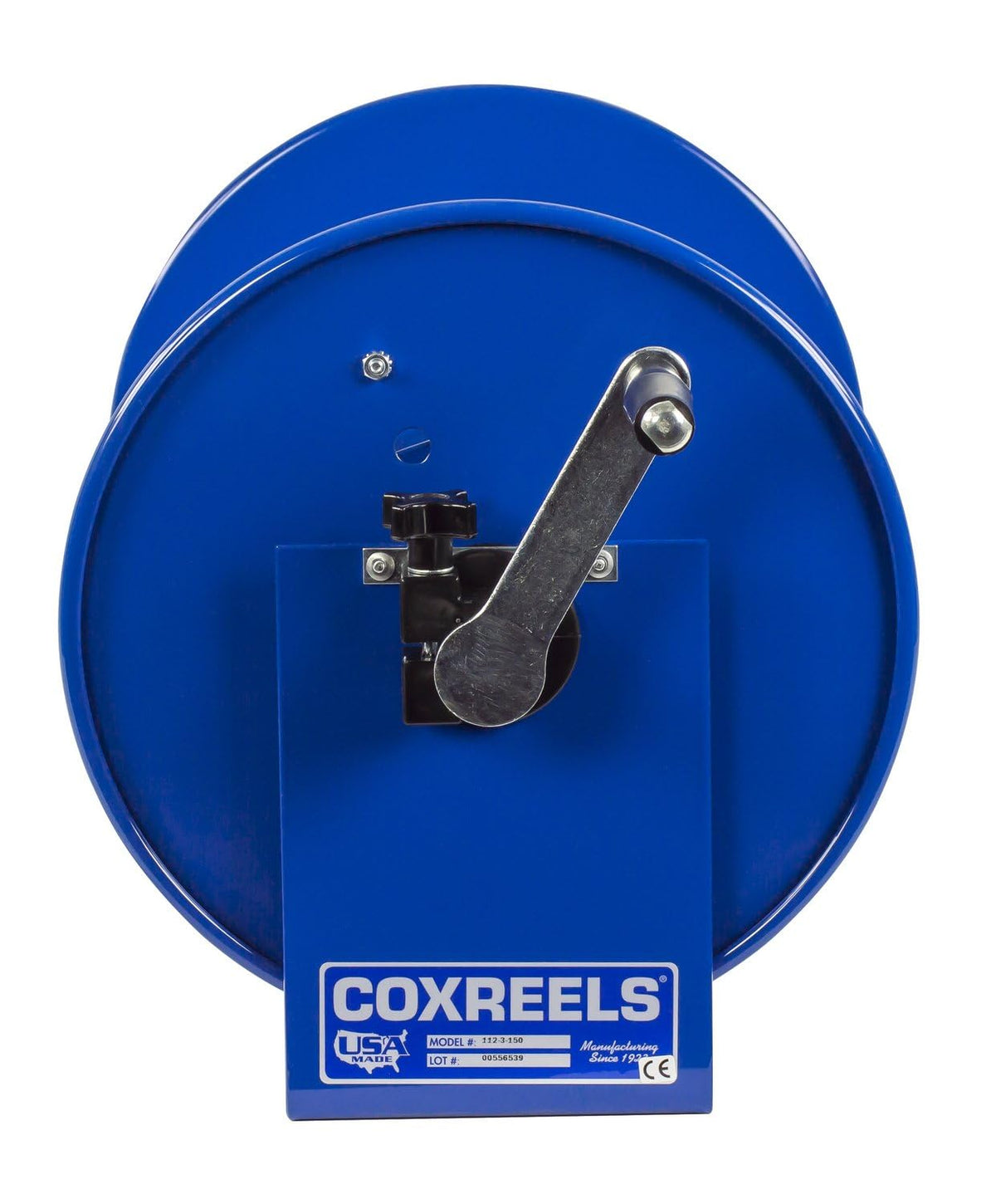 Coxreels 112-3-50 Compact Hand Crank Steel Hose Reel - 4,000 PSI - Holds 3/8" x 50' Length Hose - Perfect for Air Compressor, Garden, Pressure Washer, Electric Hoses (Hose Not Included) Made in USA