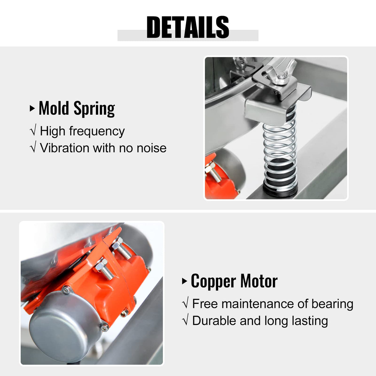 Automatic Powder Sifter Automatic Sieve Shaker Industrial Vibrating Sieve Machine Automatic Sifter Shaker Machine 19.6in 40&100Mesh Sieve Screen Optional (110V)