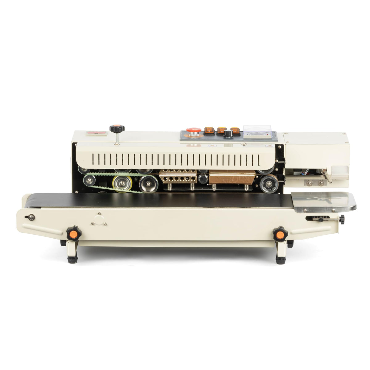 U.S. Solid Continuous Bag Band Inflation Sealer Sealing Machine, Automatic Horizontal Band Sealer with Digital Temperature Control for PVC Bags Films Stamp Coding 110V