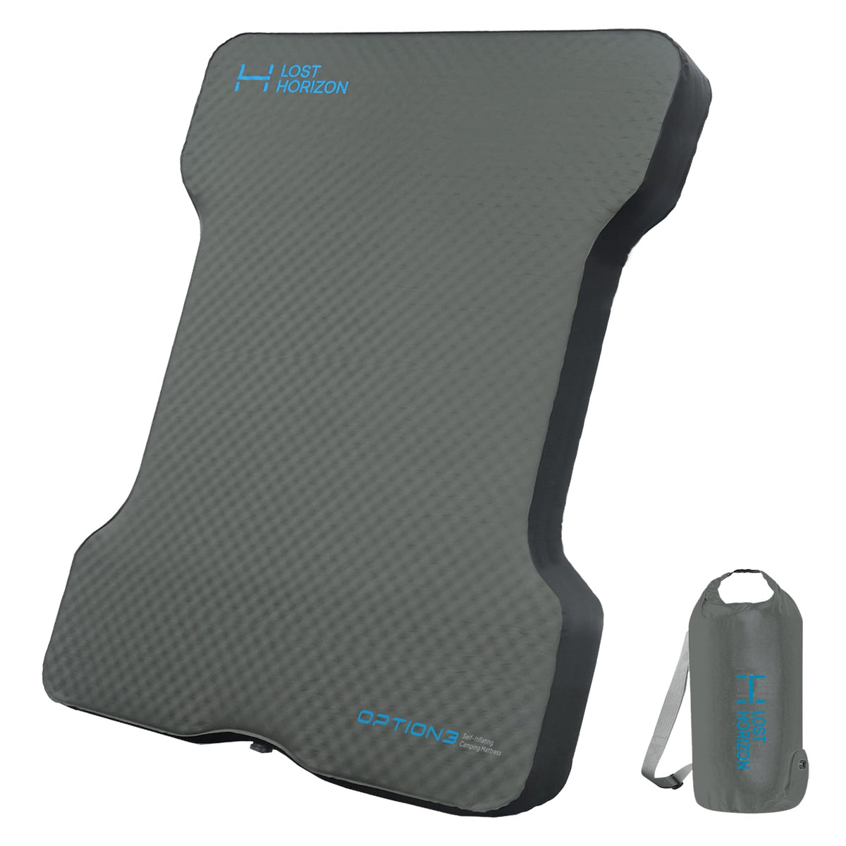 Lost Horizon Truck Bed Camping Air Mattress with Foam, Self Inflating Sleeping Pad for Full Size 6-6.5FT with Pump Sack, 4.5" Thick