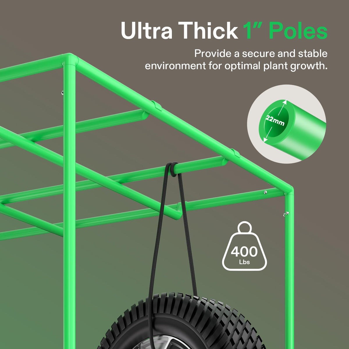 VIVOSUN PRO Grow Tent 4x8 ft, P848 Tents 96"×48"×80" with Thickened 1 inch Poles, Strengthened High Reflective Mylar Oxford Fabric, Extra Hanging Bars & High CFM Kit for Indoor Plant