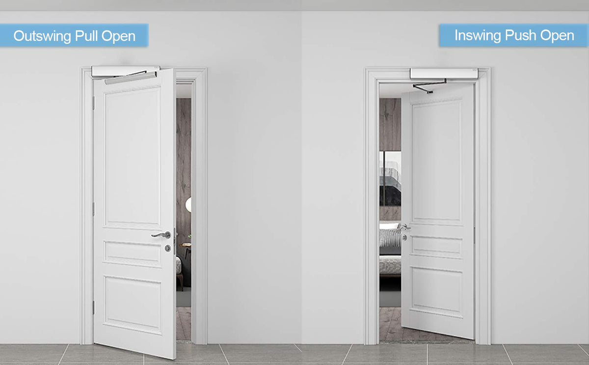 Olideauto Touchless Commercial Door Opener Automatic with 2pcs 304 Stainless Steel Touchless Hand Sensor