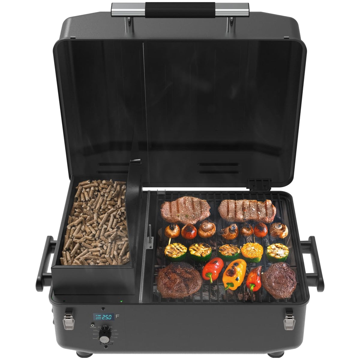 Z GRILLS 2026 200A Table Top Wood Pellet Grill, Pellet Smoker with PID V3.0 Controller, Meat Probes, 202 sq.in Cooking Area, Fit for RVs, Road Trips & Apartments