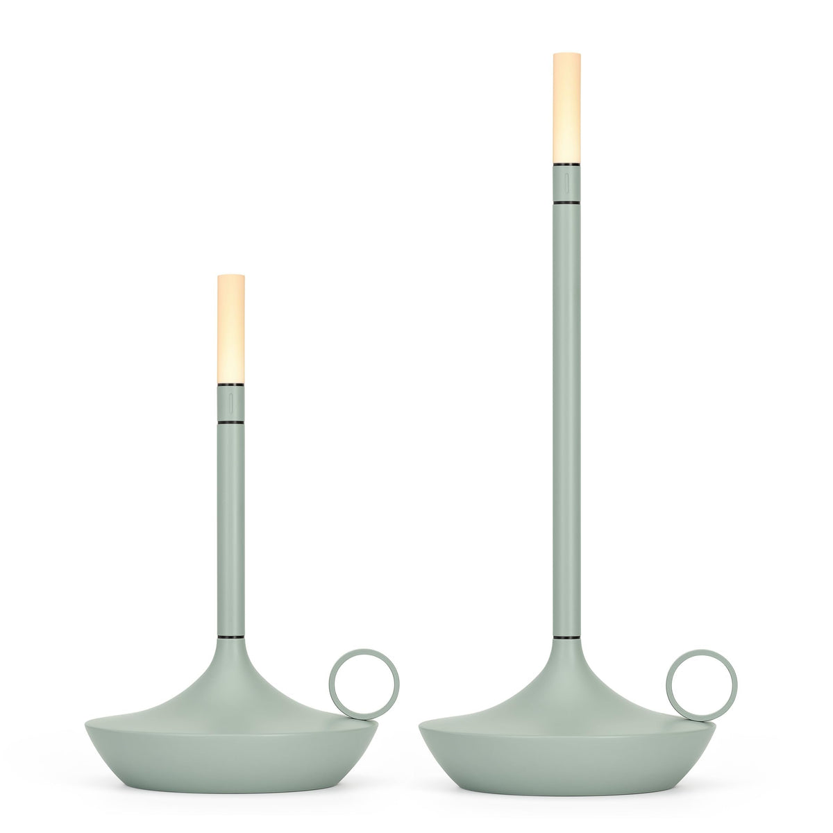 Wick Rechargeable Table Light (Sage Green, Short)