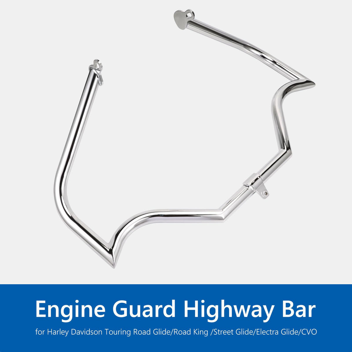 Highway Crash Bar Engine Guard for Harley Davidson Touring Road Glide Road King Street Glide Electra Glide CVO and Trike Models (Chrome)