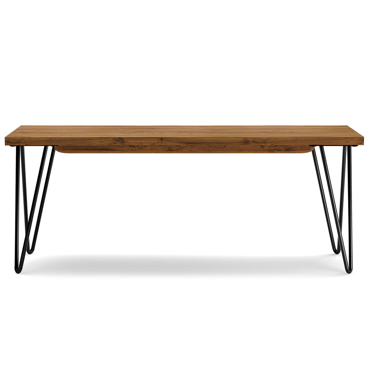 SIMPLIHOME Colton SOLID MANGO WOOD 42 inch Wide Industrial Contemporary Bench in Natural for the Living Room, Entryway and Family Room