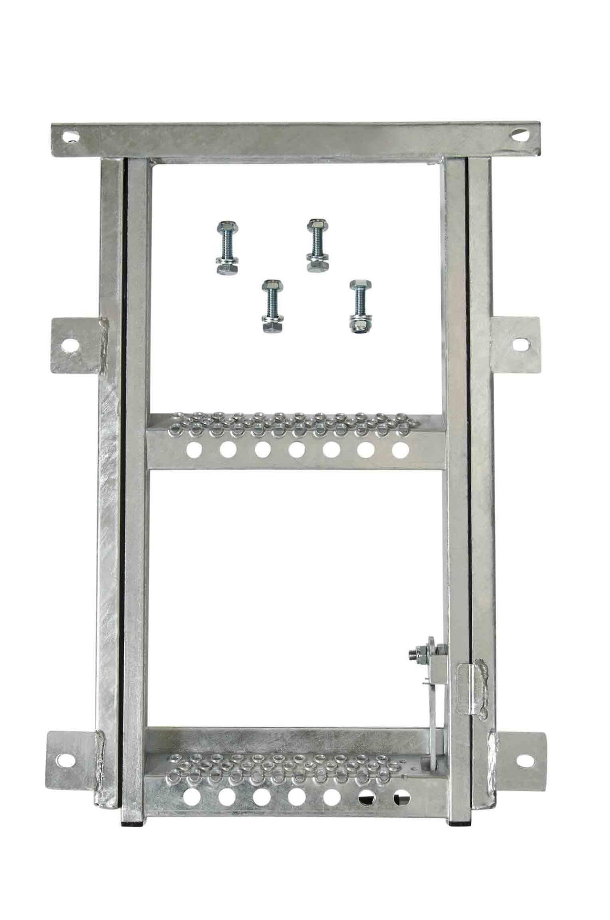 Mytee Products 2 Rung Pull-Out Trailer Step Ladder Folding Truck Step Galvanized Steel Heavy Duty for Use with Trucks, Trailers and RV's