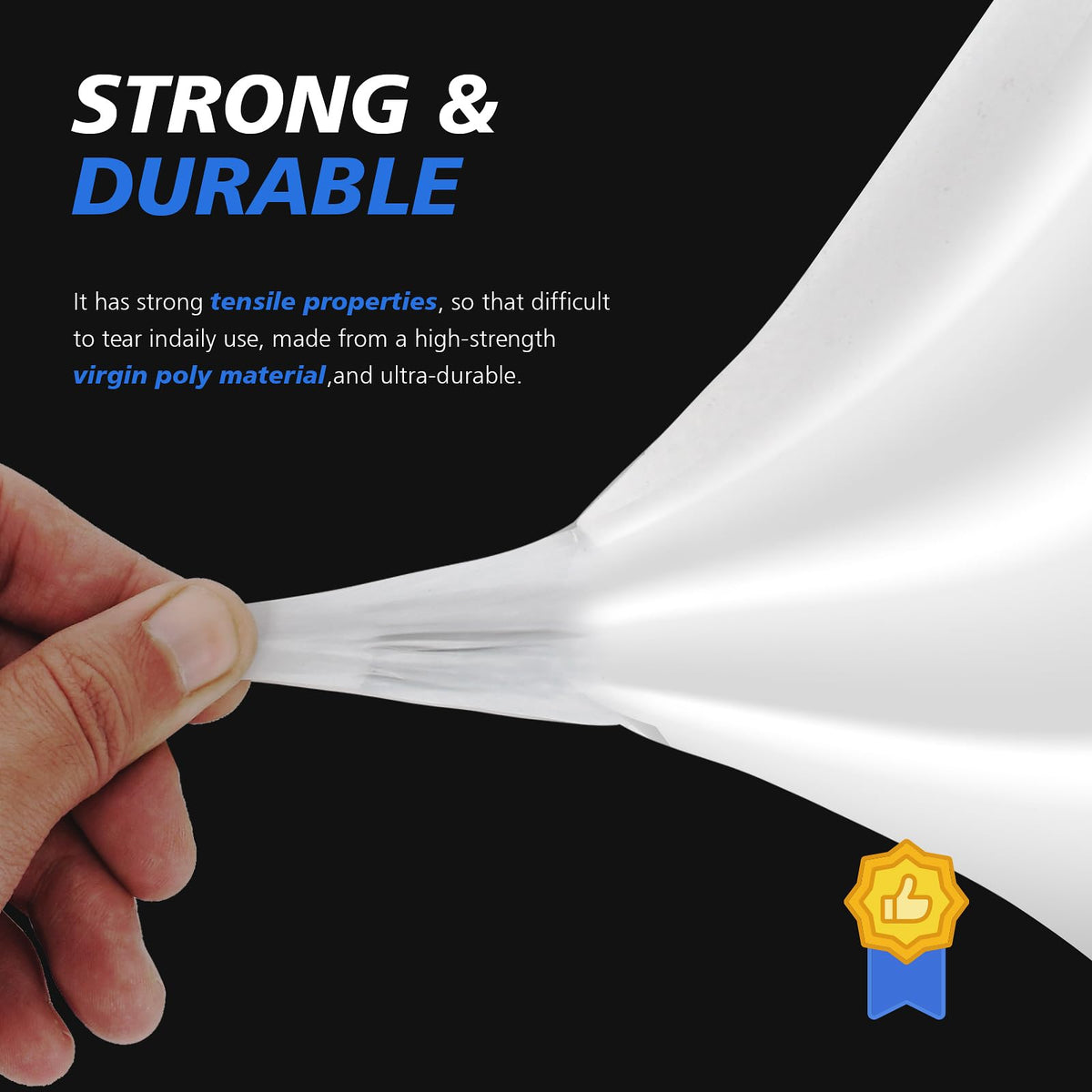 Crawl Space Vapor Barrier - 20 Mil Vapor Barriers - (10' x 50') - Tear Resistant, Heavy Duty Vapor Barrier, Drop Cloth Moisture Barrier Thick Plastic Sheeting Covering for Crawlspace Encapsulation