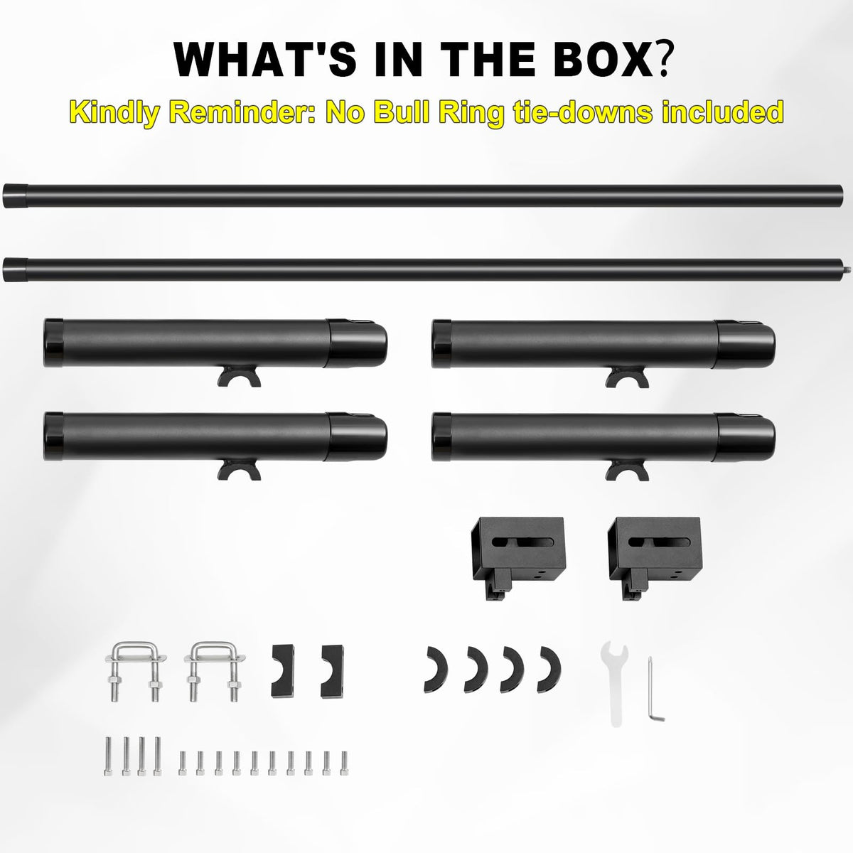 FEIMIRE Inshore Rod Holders for Truck Bed, Adjustable Rod Holder for Truck & SUV, All Aluminum Body with D Rings, 4 Rod Holder, Gifts Ideas for Men