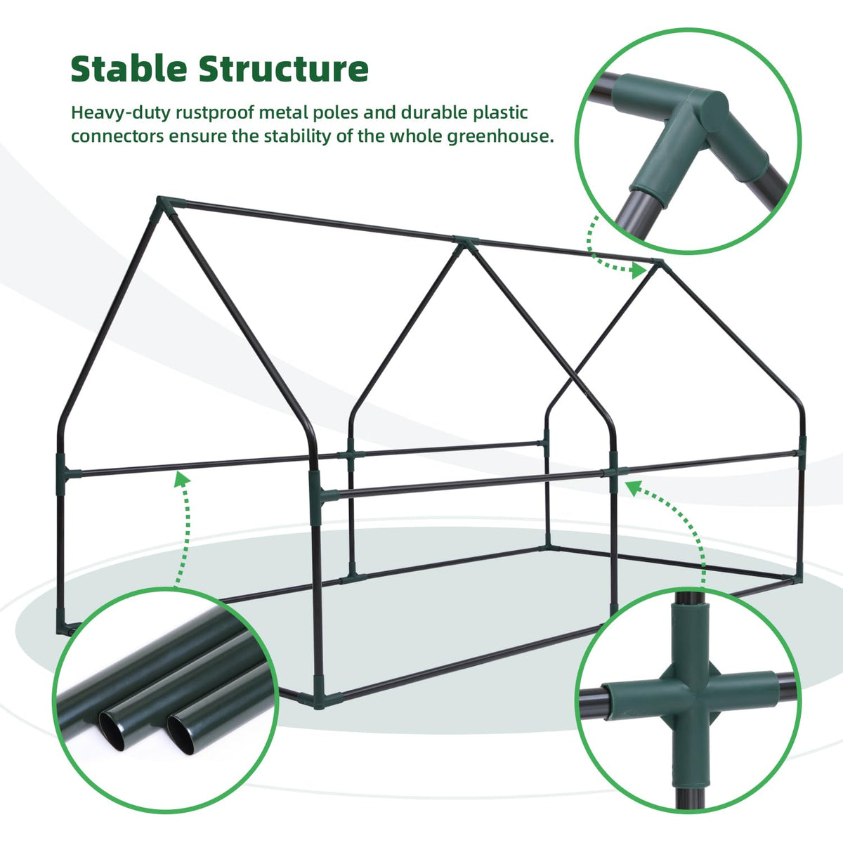 Ohuhu Mini Greenhouse + Raised Garden Bed with Greenhouse