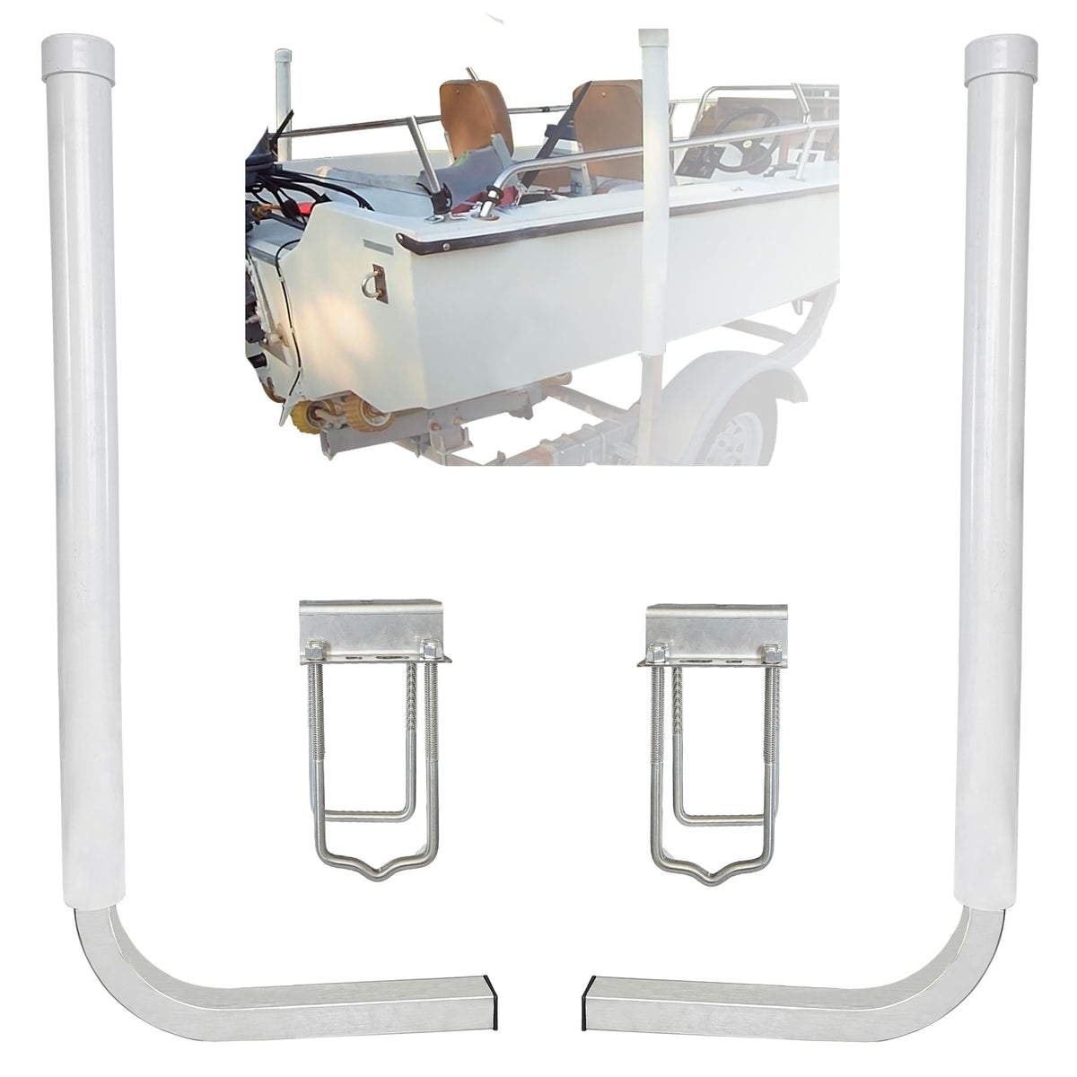 FINALAWOLF Boat Trailer Guide,60 "Boat Trailers, 316L Stainless Steel,Trailer Rear Guide,Lnstallation Width is Adjustable,Fit for a Variety of Boat Trailers