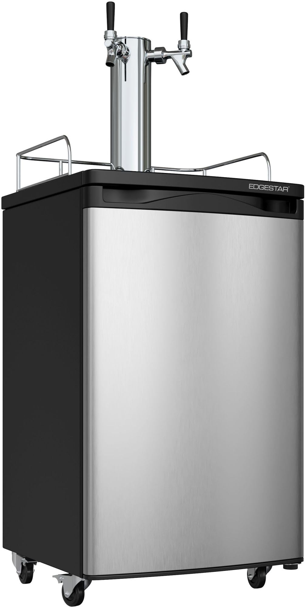 EdgeStar KC2000SSTWIN Full Size Stainless Steel Dual Tap Kegerator & Draft Beer Dispenser - Stainless Steel