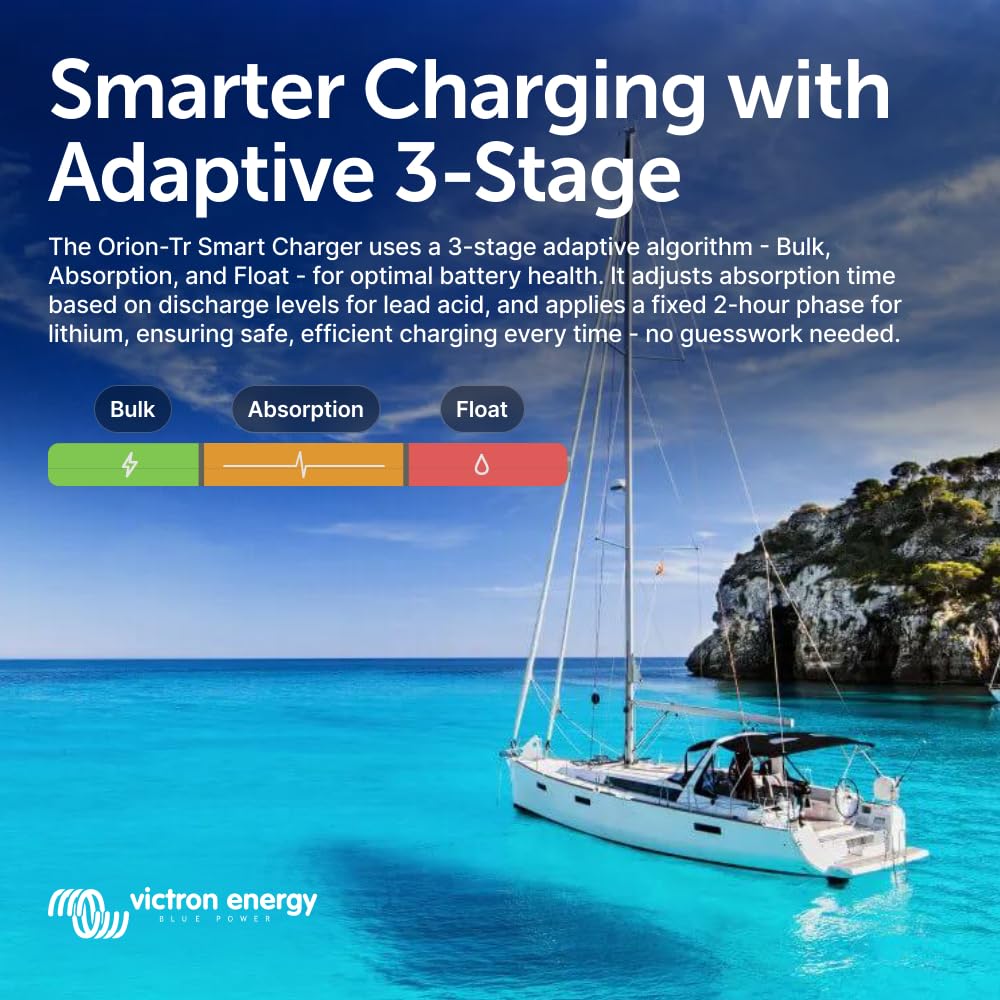 Victron Energy Orion-Tr Smart DC to DC Charger (Bluetooth) - 12/12-Volt 30 amp 360-Watt - Battery Charger for Dual Battery Systems - Non-Isolated