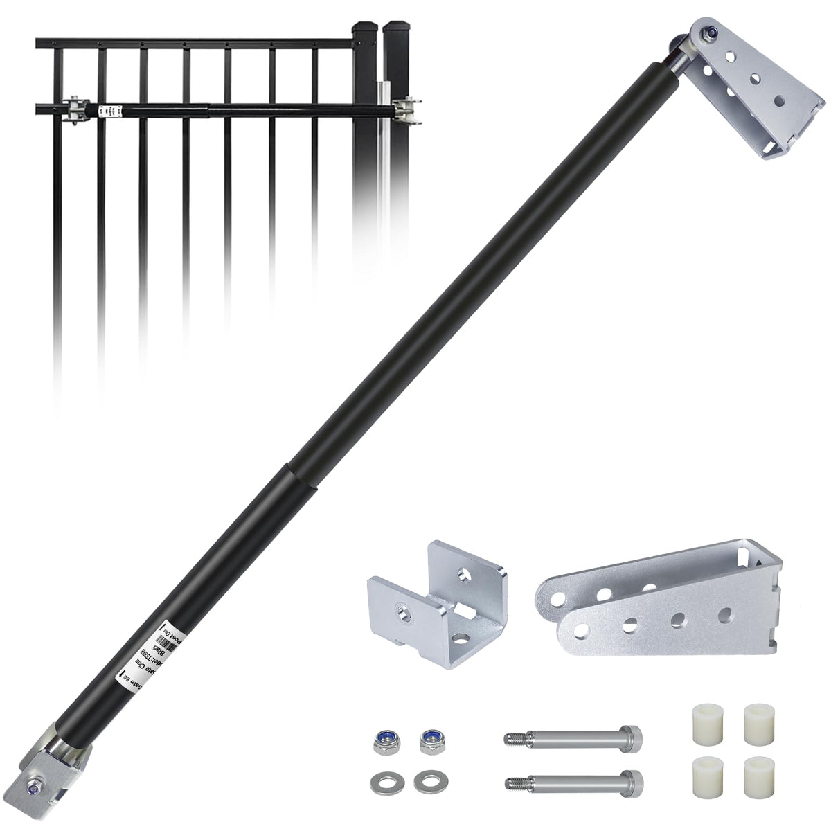 TB200 Hydraulic Gate Closer, 110° Maximum Opening Angle, Durable Automatic Gate Closer for 60–140 Lbs Vinyl, Steel, Wood and Chain Link Fence Gates