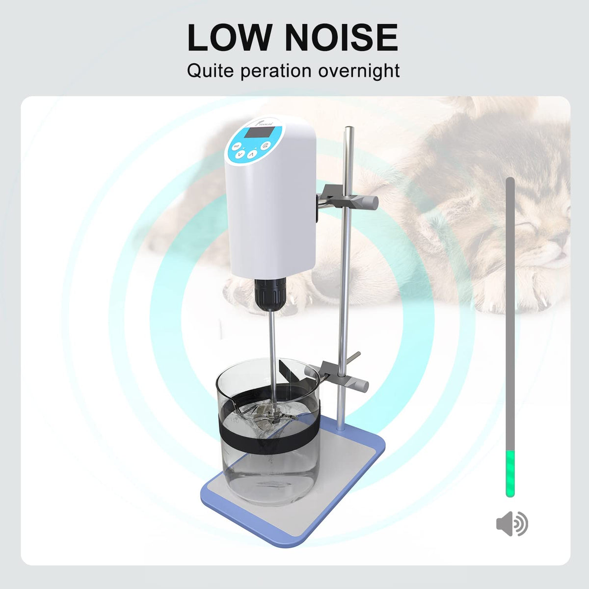 JOANLAB Digital Overhead Stirrer Mixer Electric Laboratory Industrial Liquid Mixer Stirring 30,000mPa.s,20L,100-2000RPM Adjustable