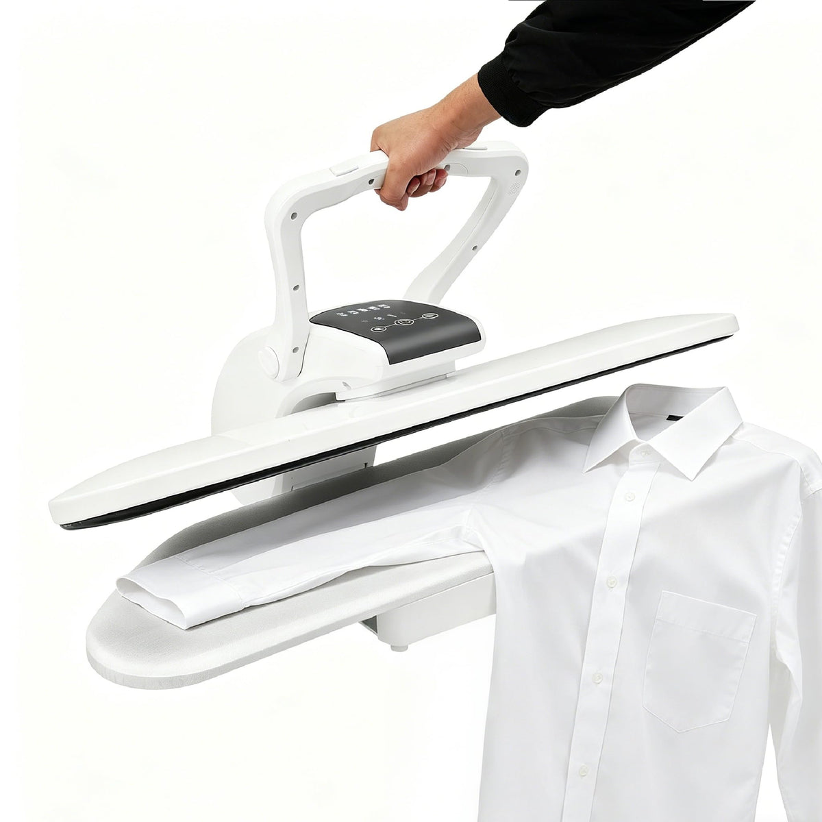 36" Large Steam Iron Press with LED Touch Screen, 1600W Professional Iron Press Machine Steam Press with 5 Fabric Settings & Steam Burst Function for Home Business SYP8810B (White, 36")