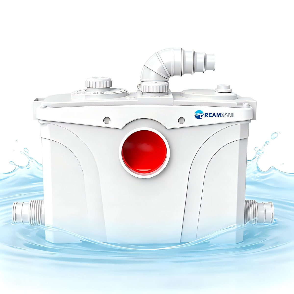Dreamsani 700W Macerator Pump for Upflush Toilet, Energy-Saving Pump,Waste Water Disposal Pump Toilet Sink Shower Laundry Kitchen Basement