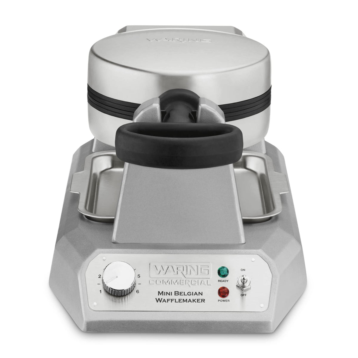Waring Commercial Mini Belgian Waffle Maker, Rotary Feature for Even Baking, 100 Mini Waffles an Hour, for Restaurants & Commercial Kitchens, NSF Certified, WMB400X