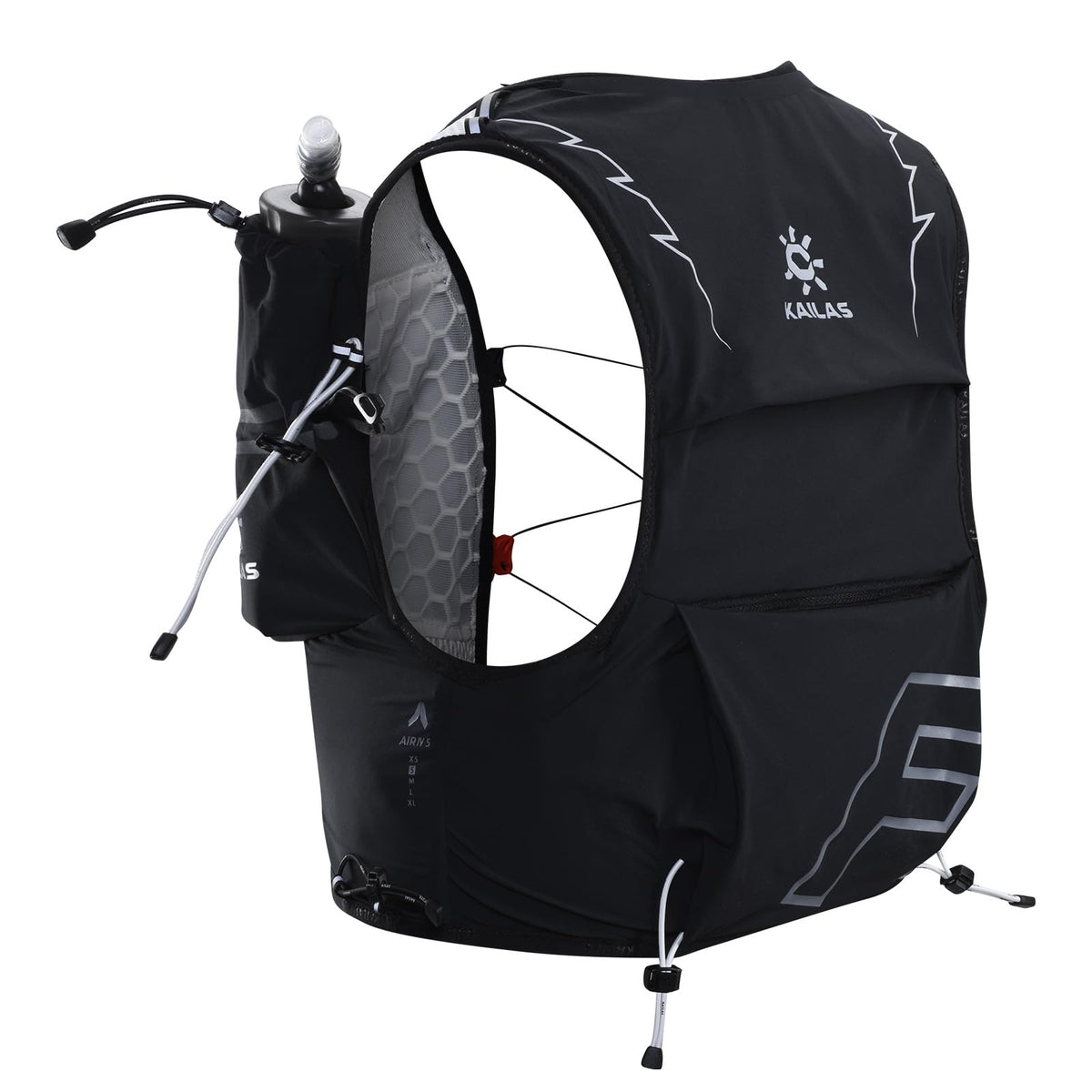 KAILAS FUGA AIR 5 Ⅳ Running Hydration Vest Hydration Pack Lightweight with Two TPU Water Bladders for Women Men Trail Cycling Hiking Black L
