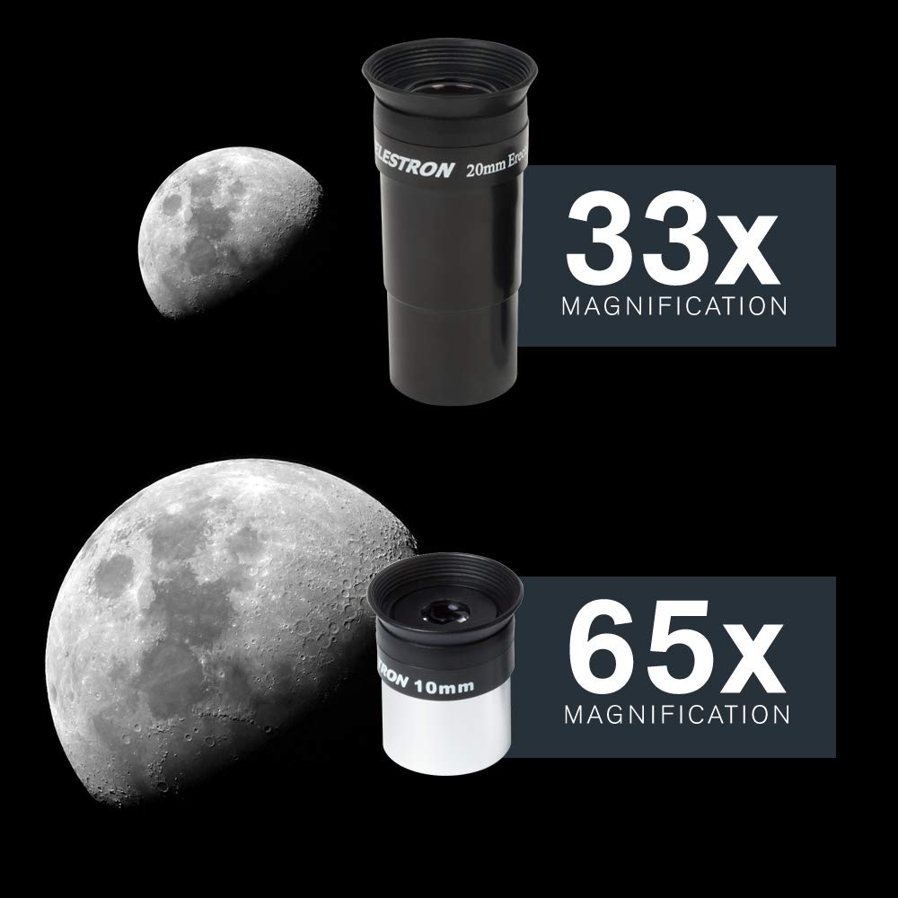 Celestron – AstroMaster 130EQ–MD Newtonian Reflector Telescope for Beginners – Aluminized Mirror – Motor Drive to Track Stars – Adjustable Tripod – Includes Eyepieces Plus Astronomy Software Package
