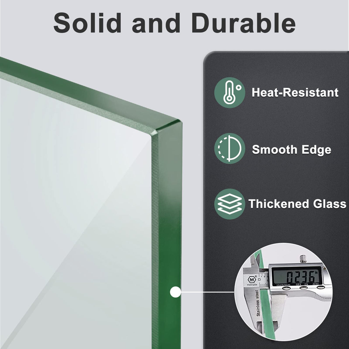 GASPRO 38.5 x 7.5 Inch Glass Wind Guard for Rectangular Fire Pit Table, Thick and Sturdy Tempered Glass Panel with Hard Aluminum Corner Bracket & Rubber Feet, Easy to Assemble