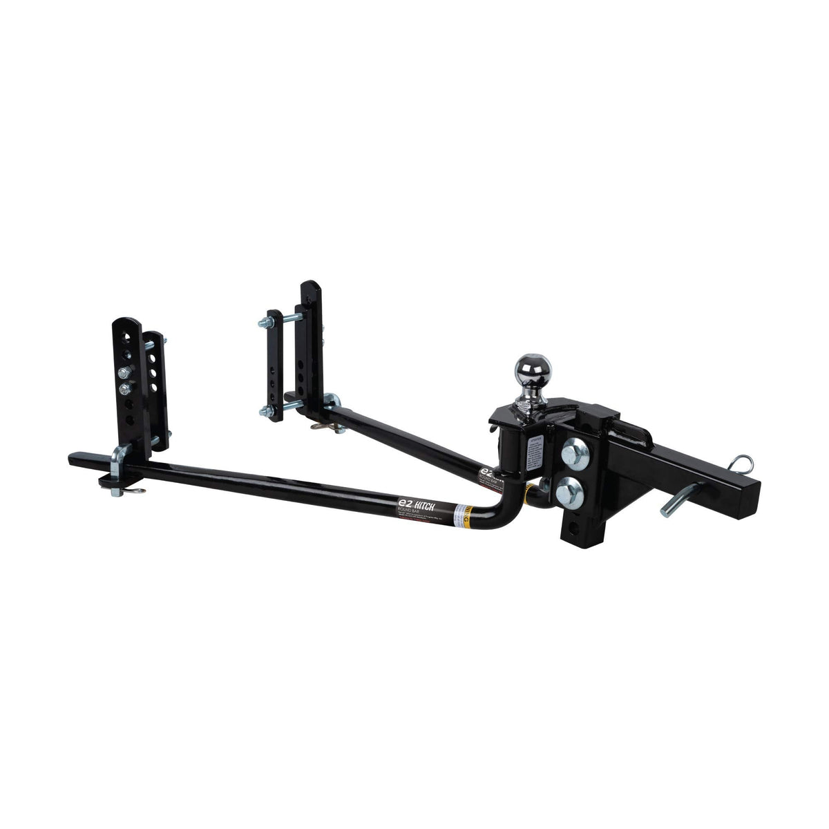 Fastway e2 2-Point Sway Control Round Bar Hitch, 94-00-0800, 8,000 Lbs Trailer Weight Rating, 800 Lbs Tongue Weight Rating, Weight Distribution Kit Includes Standard Hitch Shank, Ball NOT Included
