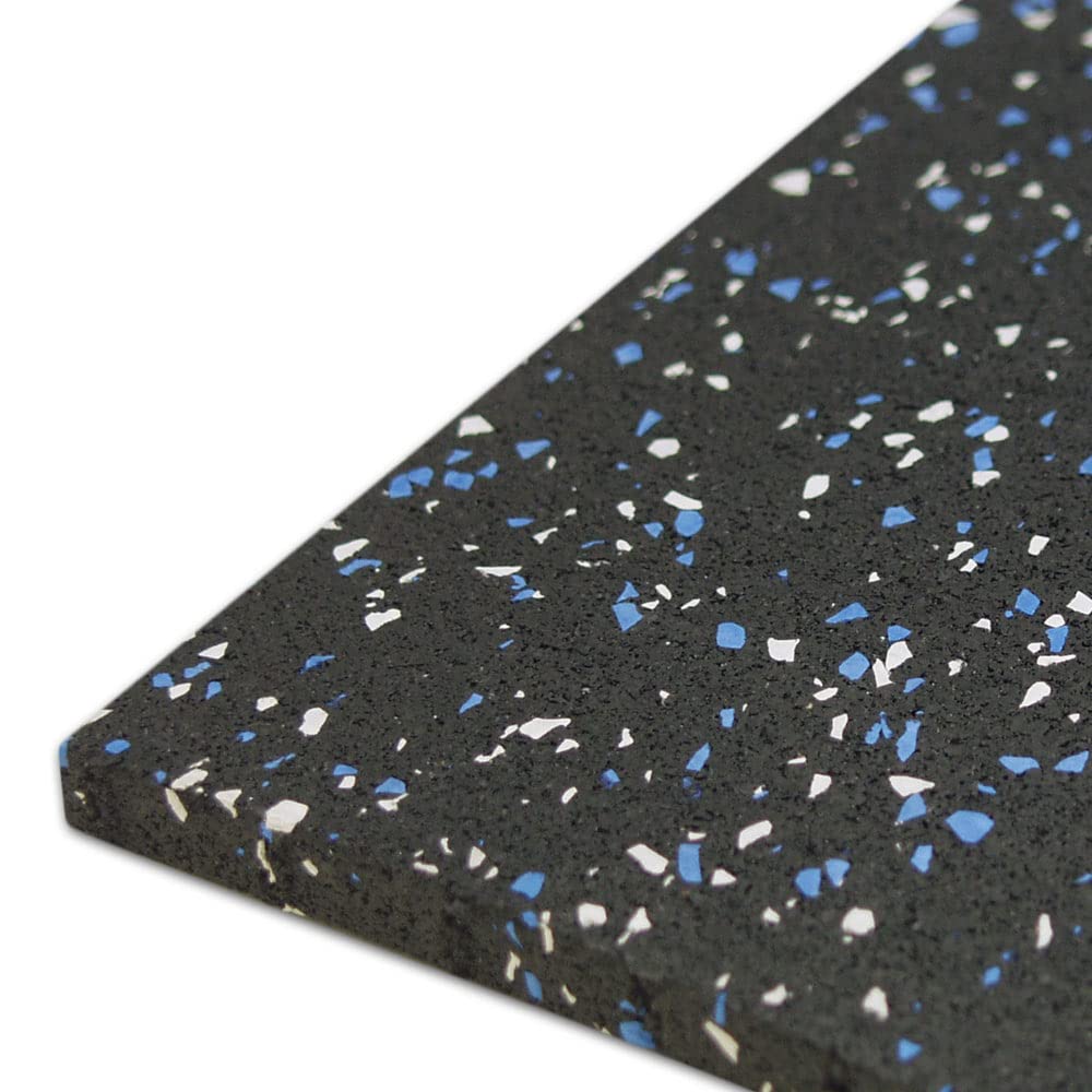 Rubber-Cal Elephant Bark Flooring, Blue Dot, 3/8-Inch x 4 x 10-Feet