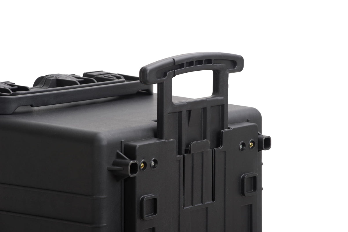 MEIJIA Portable Rolling Waterproof Protective Case,Hard Compact Case With Retractable Pull Handle And Wheels,Customizable Fit Foam Inserted,Elegant Black, 31.02" X19.41" X17.71"
