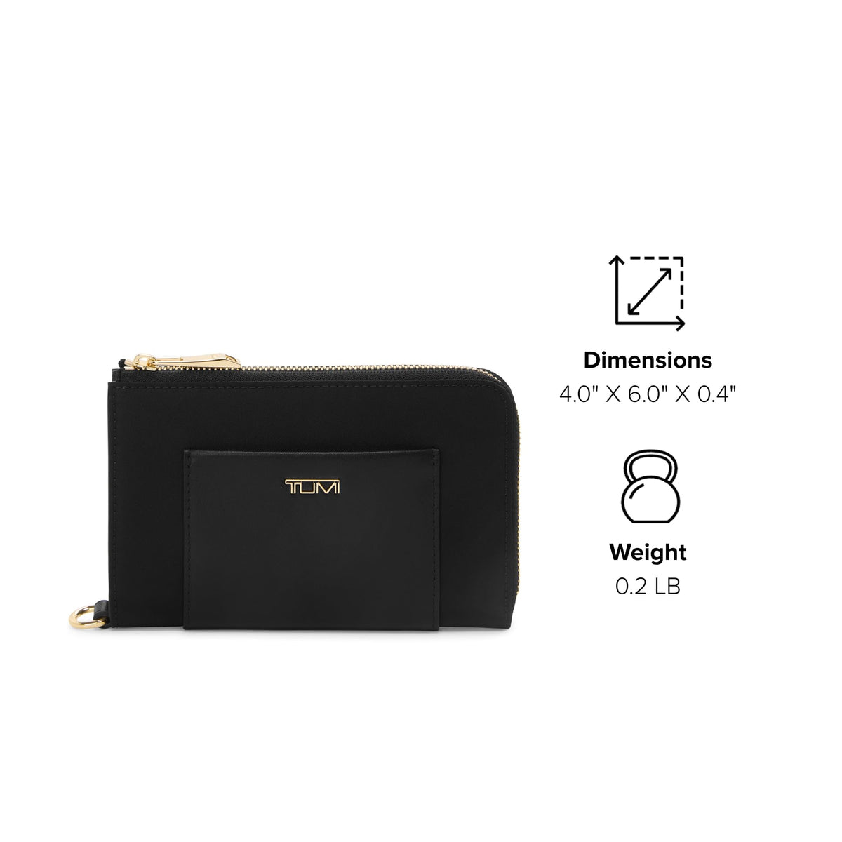 Tumi Unisex Passport Case Black/Gold One Size