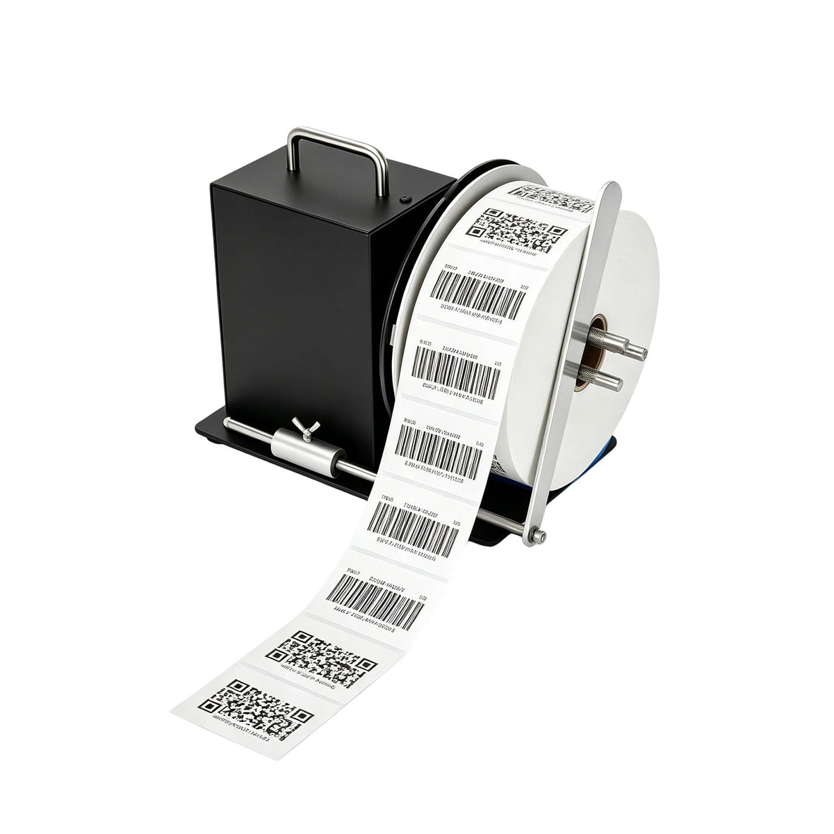 Automatic Label Rewinder Machine, Label Rewinder for 1"/1.5"/3" Core, Adjustable Speed Sync with Printer, Max Label Diameter 7.28" Width 4.72" and 2 Way Winding Direction