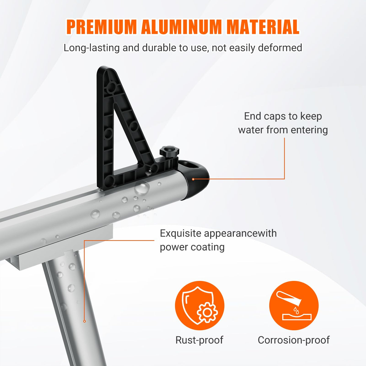 71" Aluminum Truck Ladder Rack, 800 Lbs Capacity Truck Rack, Heavy Duty Universal Pickup Truck Bed Rack with 8 No-Drill c-Clamps for Kayak, Surfboard, Lumber, Ladder & More