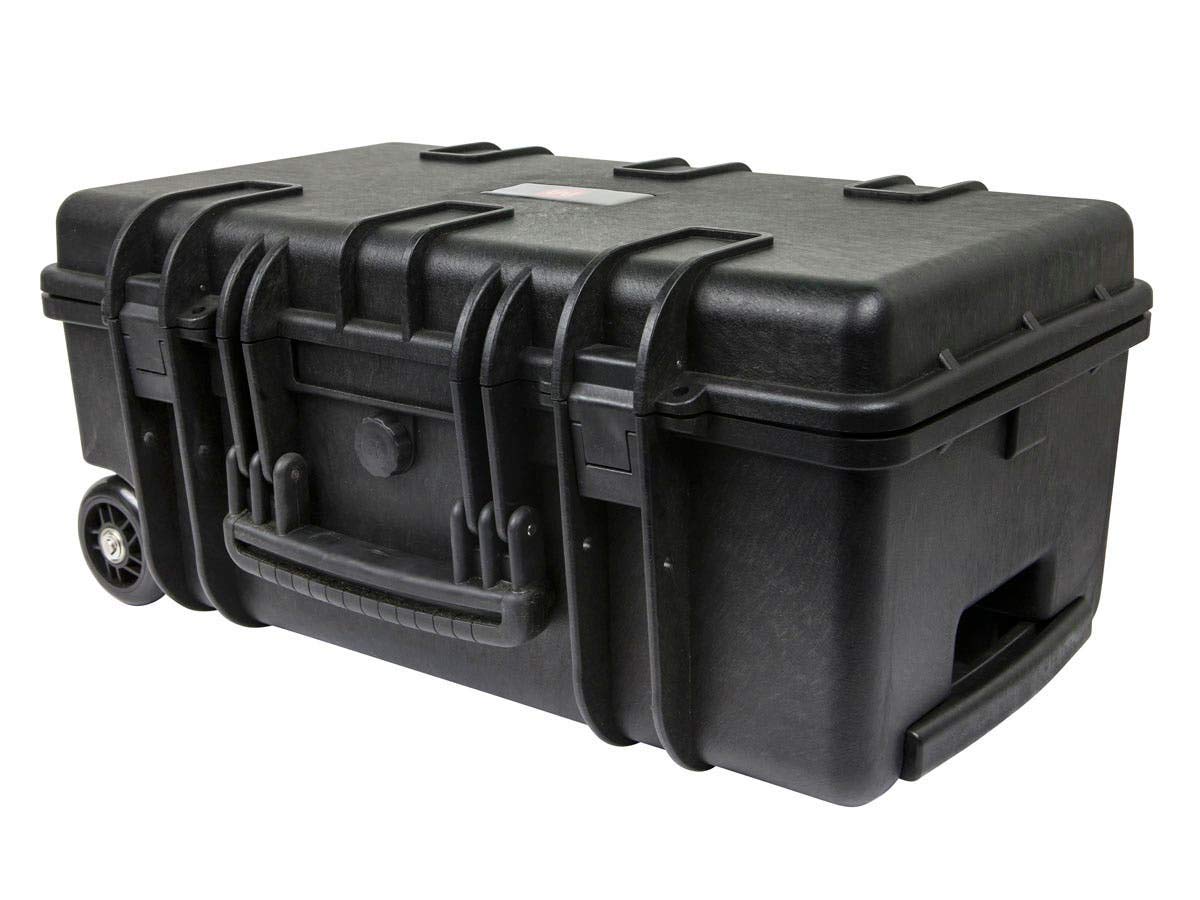 Monoprice Weatherproof Hard Case - 22 x 14 x 10 Inches, With Wheels and Customizable Foam, Shockproof, IP67, Ultraviolet And Impact Resistant Material, Black - Pure Outdoor Collection