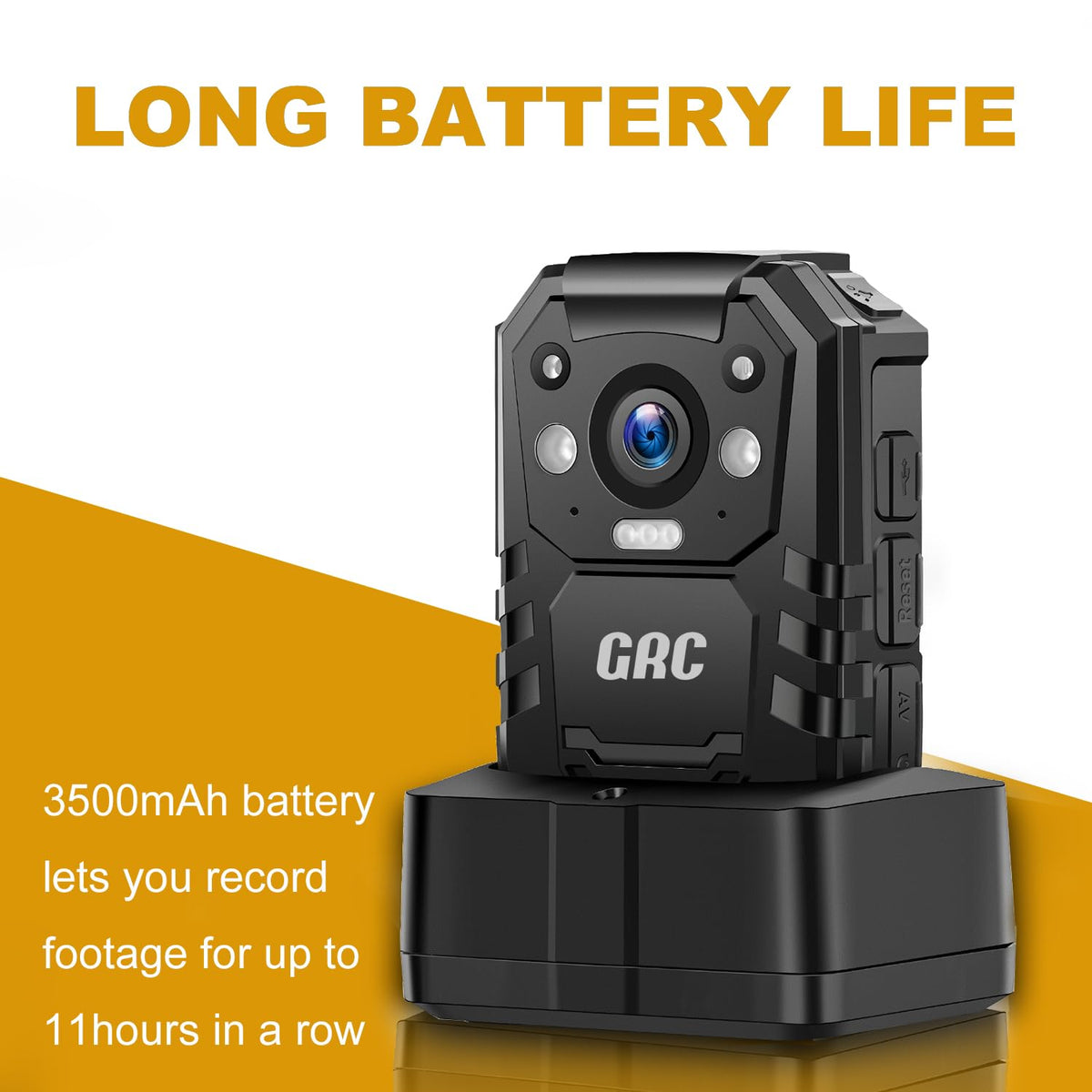 CammPro I826 1440P 2K HD Police Body Camera,64G Memory,Waterproof Body Worn Camera with Audio Recording,Night Vision,GPS for Law Enforcement
