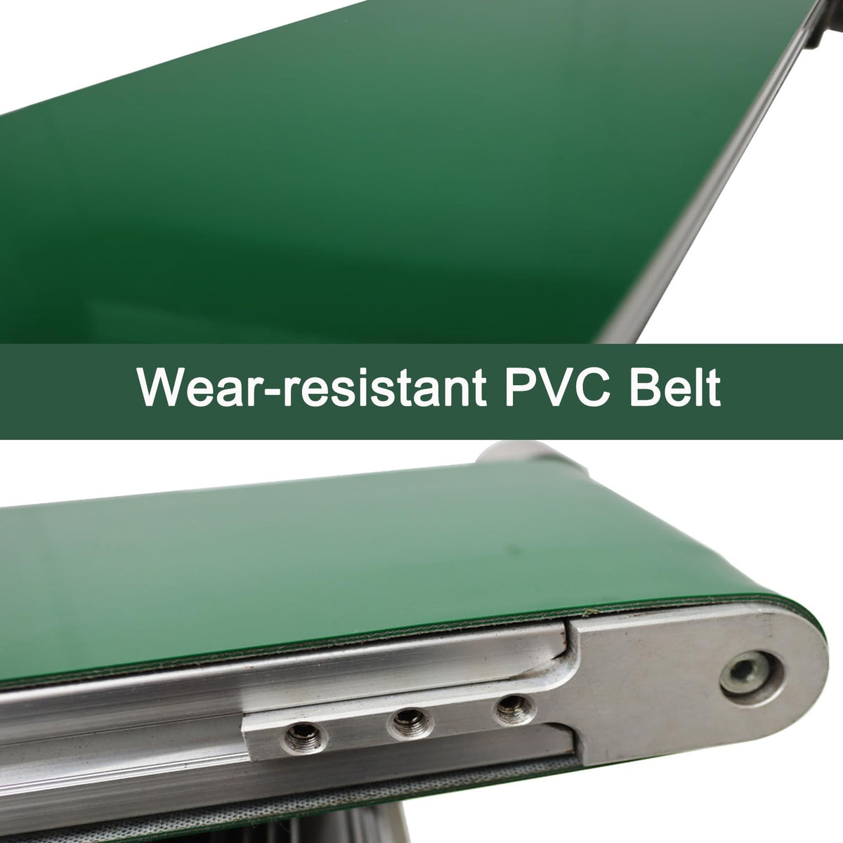 HayWHNKN Electric Conveyor Belts Systems 47x5.9inch Belt Conveyor Singel Row Leg Adjustable Speed PVC Belt Aluminum Frame