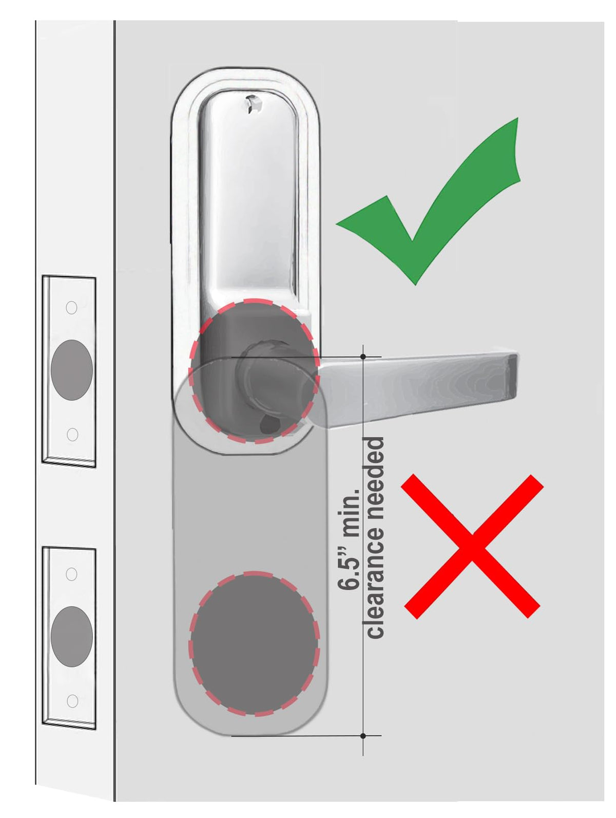 JOUNJIP Single-Sided Keyless Entry Door Lock - Bump Key Proof Mechanical Door Lock with Lever Handle - [Square Spindle] Easier Install - (Matte Black) - Outdoor Gate Lock with Keypad and Passage Mode