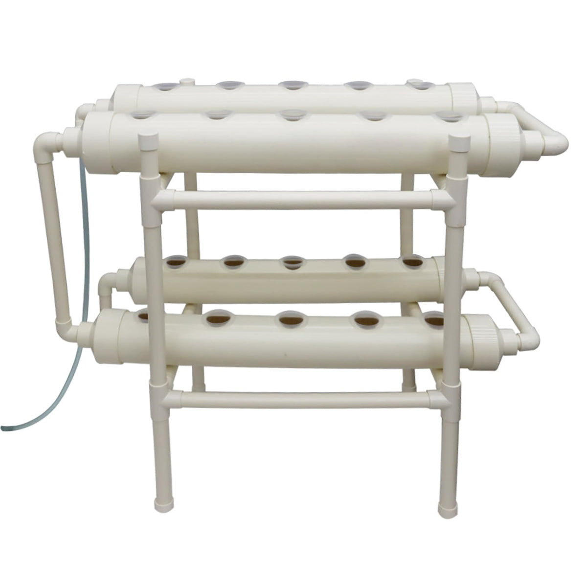 INTBUYING Hydroponic Growing System 20 Holes 4 Pipes 2 Layer Plant Site Grow Kit Hydroponic Gardending System with 110V Pump Extra-Lage Planting Basket for Strawberry