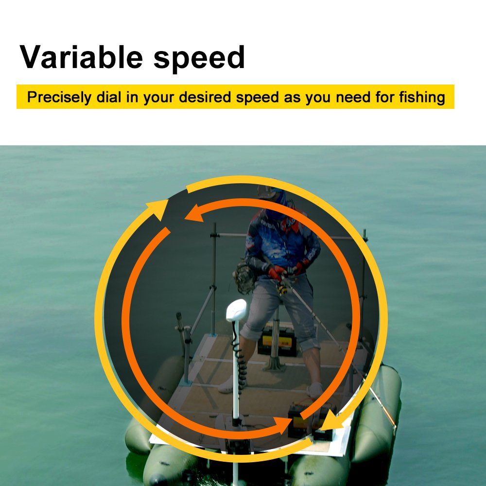 AQUOS Haswing CaymanB Electric Bow Mount 12V Saltwater & Freshwater Trolling Motor - 55lbs Thrust, 54in Shaft, with Wireless Remote & Wireless Foot Control, Quick Release Bracket