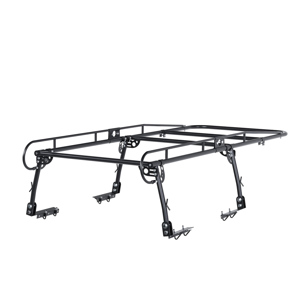 ALMULOO Adjustabl Truck Ladder Rack 60" W x 138" L x 34" H Universal Truck Pickup Bed Contractor Rack Heavy Duty Steel Lumber Utility Kayak Rack 1000lbs