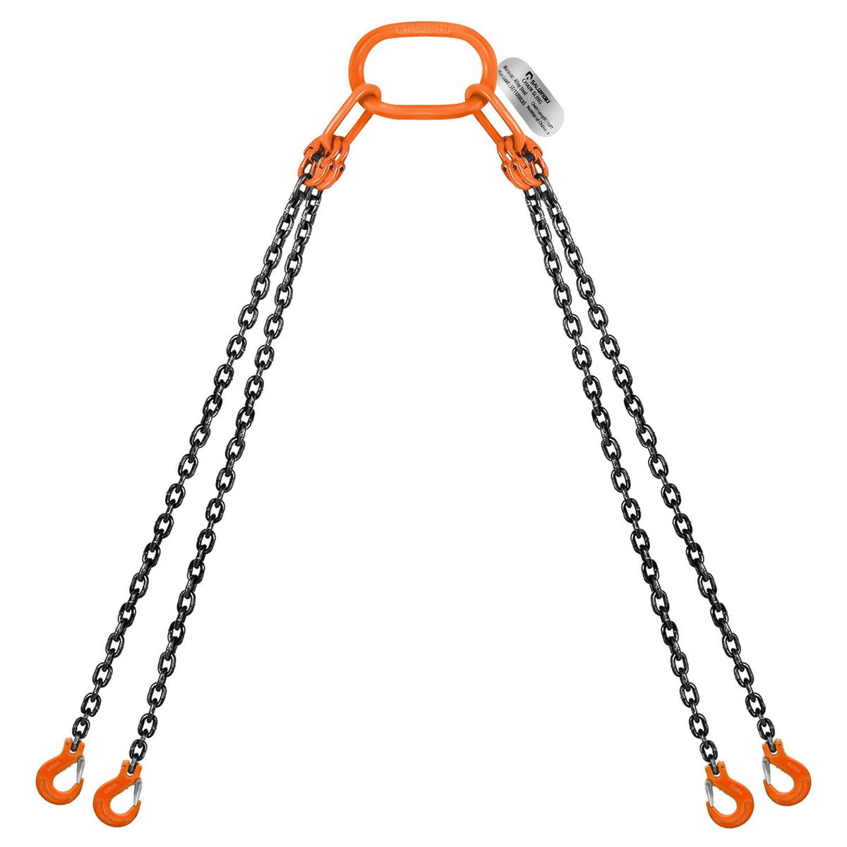 SALUINOKI Lift Chain Sling 10Ft 4 Way x 5/16 inch 11000lbs 5 Ton for Chains Lifting