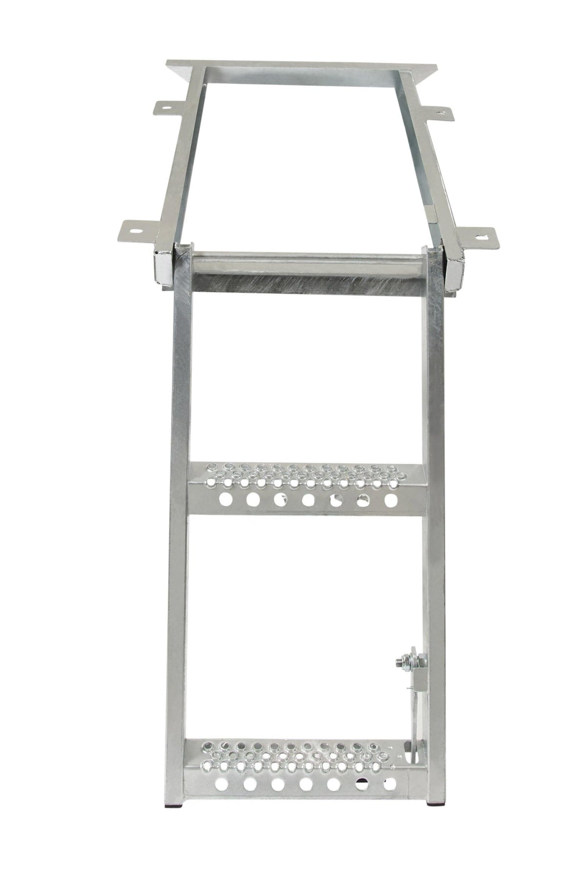 Mytee Products 2 Rung Pull-Out Trailer Step Ladder Folding Truck Step Galvanized Steel Heavy Duty for Use with Trucks, Trailers and RV's