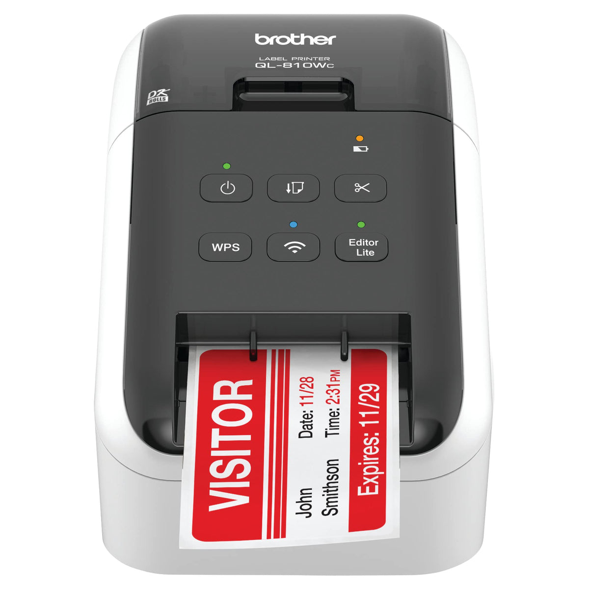 Brother QL-810Wc Professional Printer with USB and WiFi connectivity, Ultra-Fast up to 110 Labels per Minute with Standard Address in Monochrome, Black & Red Printing Available