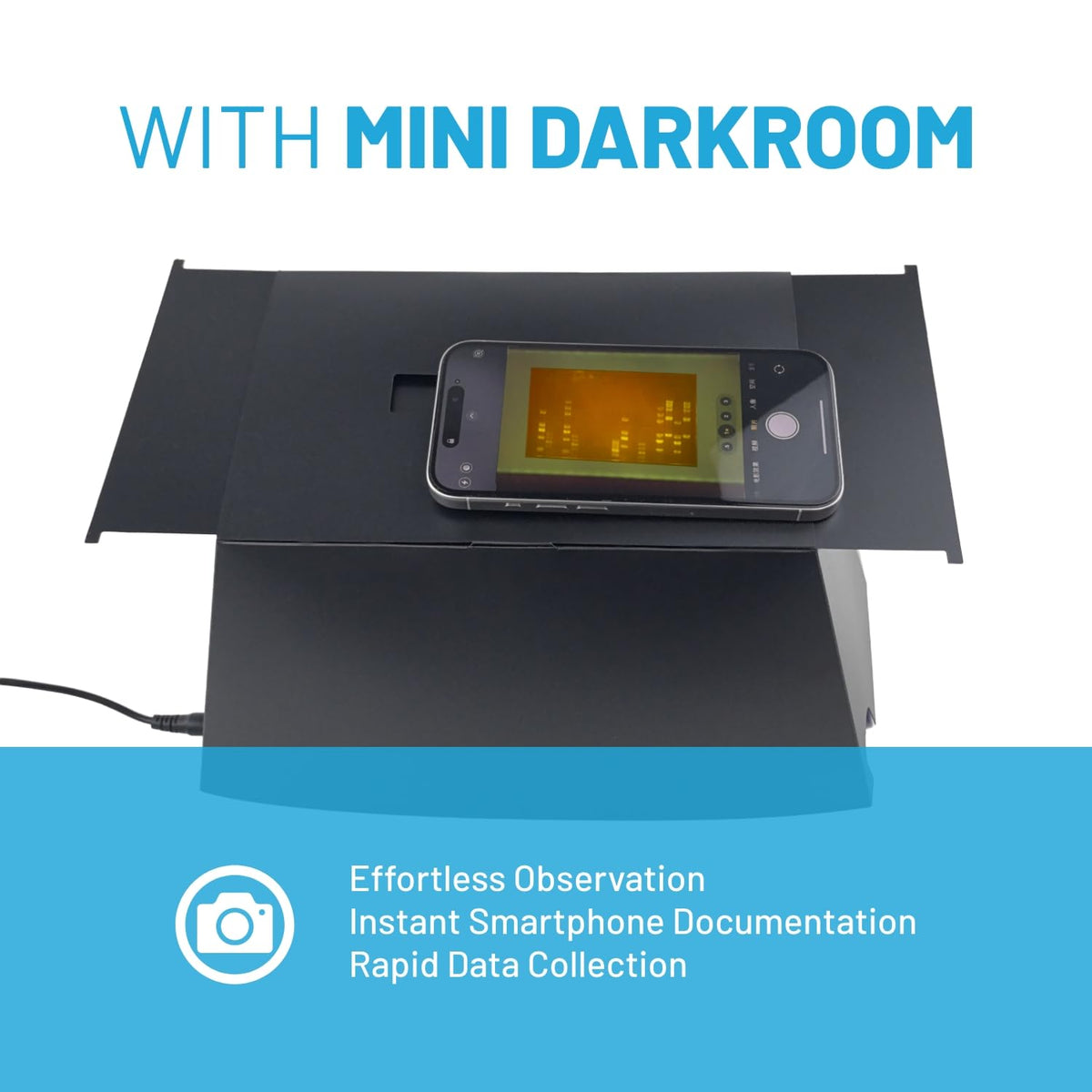 Blue LED Light Transilluminator 470nm for Gel Electrophoresis Visualization and Gel Cutting