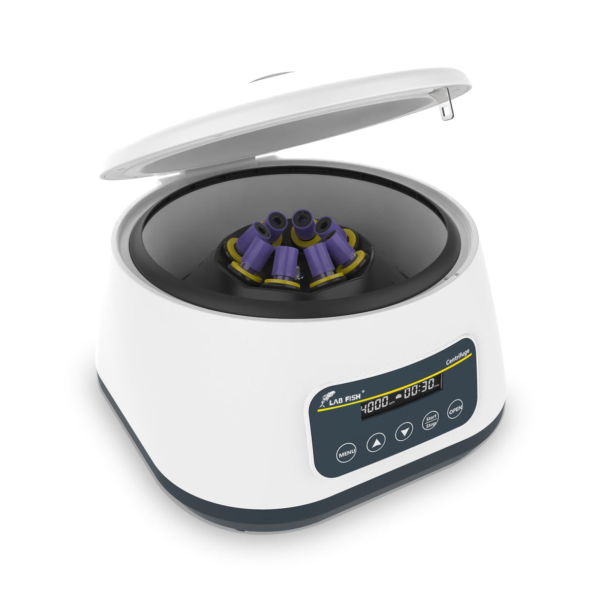 LAB FISH Centrifuge Machine LC-400PRO 2ml/5ml/10ml/15ml Lab Test Tubes | Low Speed Control 500-5000RPM,Max 2683xg | Timer Function 30sec-59min