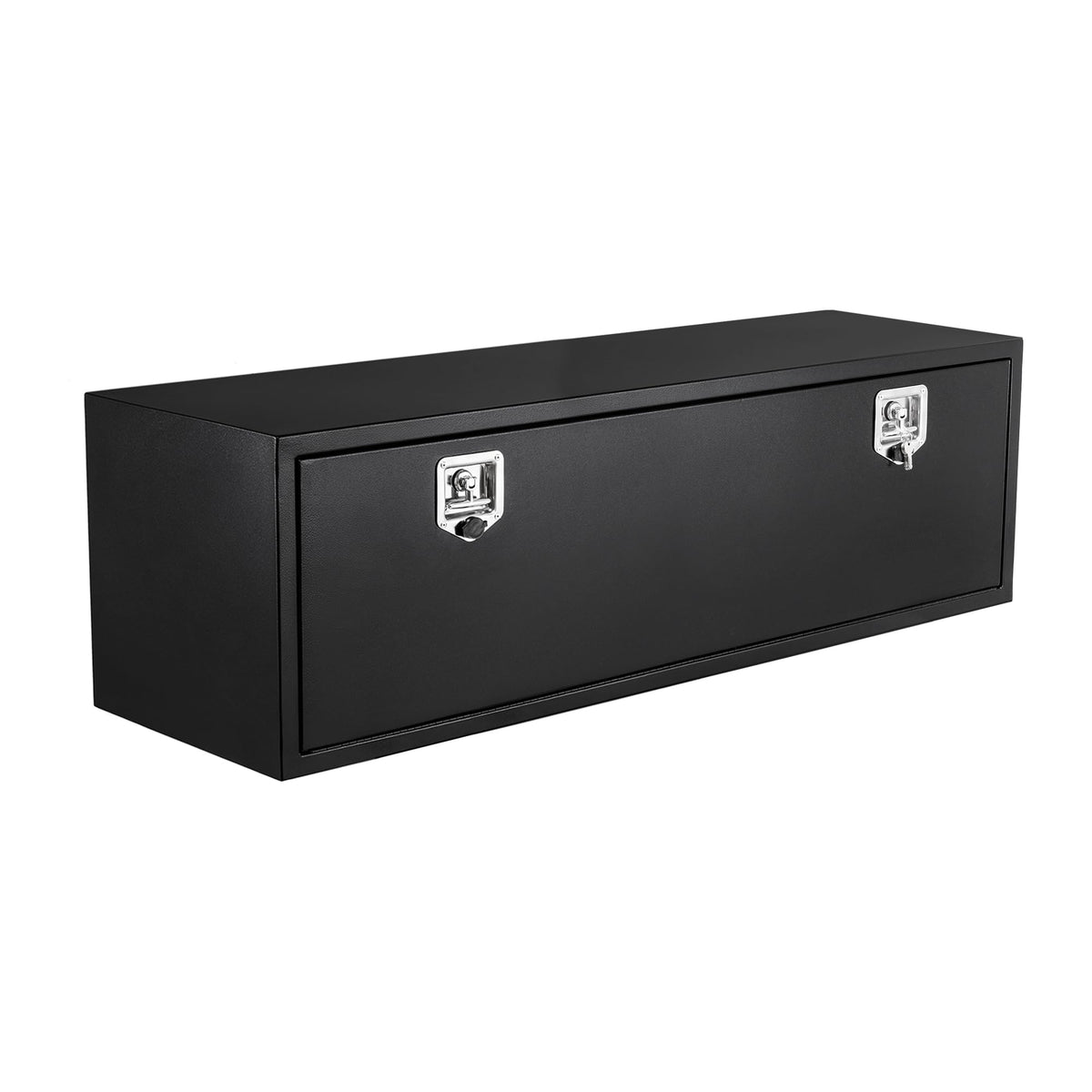 60'' Black Steel Truck Tool Box, Heavy Duty Storage With Lock and Keys, Utility Tool Chest for Pickup Truck Bed, RV