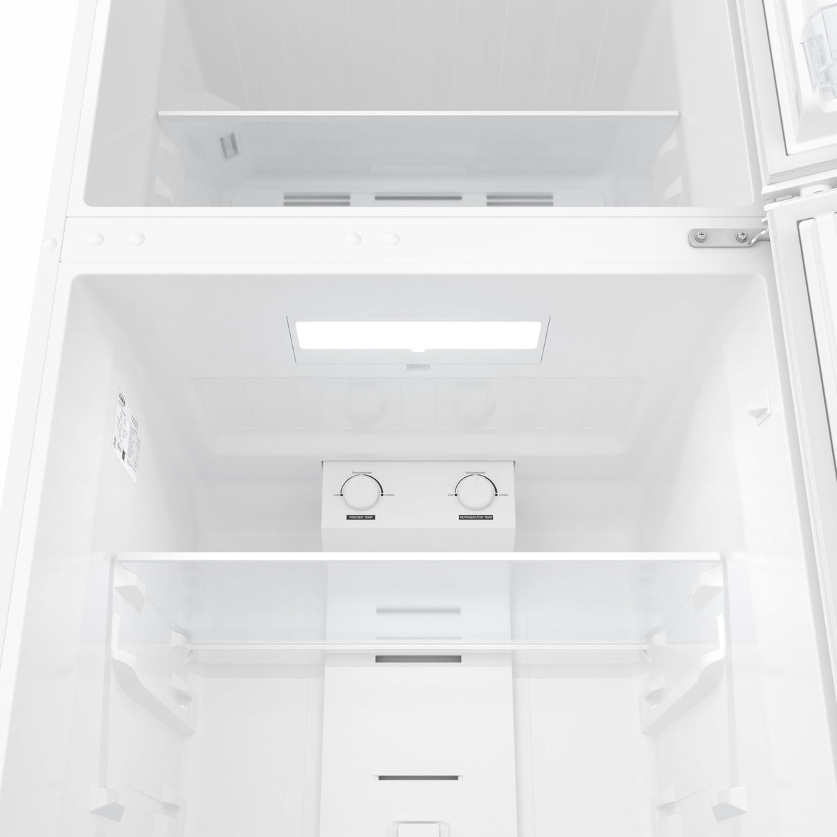 KoolMore 28 Inch 14 Cu Ft Top Freezer Refrigerator, White, Freestanding Full Size Fridge Freezer for Home Kitchen or Garage